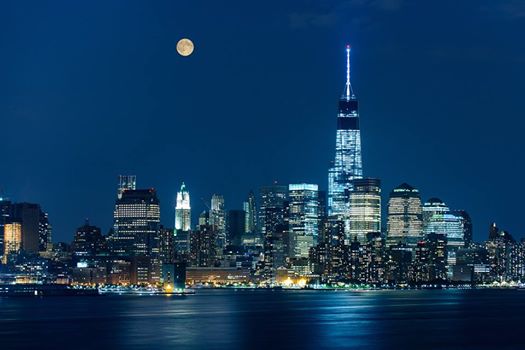 The Supermoon in Hoboken, NJ. 